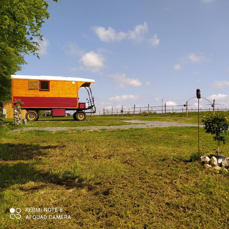 Veritable Roulotte Hippomobile "La Bailleul" Mentheville Kültér fotó